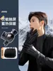Luvas de Couro PU com Veludo Plus Size Masculinas de Inverno à Prova de Vento Quentes para Tela Sensível ao Toque Luvas para Pilotagem de Motocicleta Espessadas Proteção contra Frio