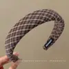 Diadema de Esponja Color Café Otoño Invierno para Mujer Estilo Coreano Uso Diario Versátil Diadema Alta para la Frente para Lavarse la Cara Atadura de Pelo Pinza para el Cabello