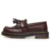 Mocassins com Franjas Cuidadosamente Selecionados para Mulheres, Sapatos Casuais de Couro Genuíno de Cano Baixo, Sapatos Casuais da Moda Britânica para Estudantes com Bico Redondo