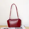 Bolsa de Mão de Couro Genuíno Estilo Novo de Nicho para Mulheres, Bolsa Tote com Estilo Minimalista de Alta Qualidade, Adequada para o Dia a Dia, Bolsa de Ombro, Bolsa de Braço