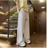 Pantalones retro americanos para hombre para invierno, estilo old money, pants deportivos de punto recto, corte holgado, pantalones casuales deportivos, algodón blanco