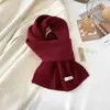 Bufanda de Lana Otoño e Invierno Gama Alta Color Sólido Calentador de Cuello Pequeño Calentador de Cuello Tejido Cálido para Mujer Bufanda 100% Lana para Mujer Venta al por Mayor