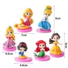 Decoração de Bolo de Aniversário Branca de Neve Ornaments Belle Frozen Elsa Sereia Fantasia Toppers