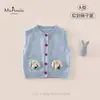 Novedades de Otoño Bebé Infantil Clase A Ropa Infantil Versátil Niña Bebé Apliques de Dibujos Animados Chaleco sin Mangas Chaleco Suave Cómodo