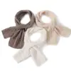 26 Nuevos Suéteres de Cachemira para Otoño/Invierno para Mujer Tejido de Trenzas Versátil Engrosado Tejido de Canalé Bufanda Pequeña Calentador de Cuello Chal