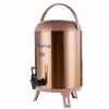 Cubo para Té de Leche, Cubo Aislado para Tiendas de Té de Leche, Cubo Comercial de Gran Capacidad 12L de Doble Capa Aislado y Conservador de Frío para Bebidas de Té y Leche de Soya