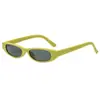 Gafas de Sol con Montura Pequeña Estilo Ojo de Gato de Personalidad Moda Europea y Americana para Mujer, Nuevas Gafas de Sol de Montura Estrecha Transfronterizas Estilo Chica Popular Color Caramelo con Protección Solar