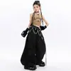 Conjunto de jazz para niña, top sin mangas y pantalón deportivo, traje de verano estilo coreano, disfraz de actuación escénica de jazz moderno y único