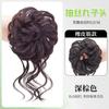 Cabeza de albóndiga peluca cabello en espiral moño cabello cabeza de albóndiga nueva peluca china capullo de flor peluca de cabello artificial bolsa para peluca