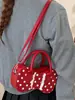 Bolso bandolera de lunares estilo chica dulce coreana, simple y elegante, nueva moda otoño 2026, bolso de hombro y axila de gran capacidad
