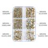 Cross-border amazon popular nail art pilha diamante 6 grade pontiaguda fundo da arte do prego cor rodada strass diy acessórios de jóias