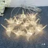 Luces de Cadena para Techo de Boda Pájaros Luminosos Acrílicos Hojas de Arce Grullas de Origami Luces Colgantes Arreglo de Boda Decoración de Ventana