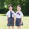 Uniformes Escolares Primários, Roupas de Verão, Fotos de Formatura, Uniformes de Classe, Camisas Infantis Estilo Britânico, Conjuntos de Manga Curta, Uniformes de Jardim de Infância, Verão
