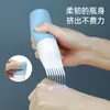 Nueva Botella de Silicona para Embotellar Condimento para el Cabello Botella Especial Peine Multifuncional Botella Pequeña Vacía Botella de Silicona Portátil Resistente a Caídas para Loción