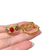 Anel Dourado de Palácio Esmaltado de Luxo Leve Bambu Chinês Vintage Moda Nicho Anel de Alta Qualidade Dedo Indicador Outono e Inverno Novo