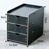 Caja de Almacenamiento para Escritorio de Oficina Gabinete de Almacenamiento de Madera Tipo Cajón Estante de Almacenamiento para Oficina Suministros Archivo Caja Organizadora Varios