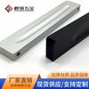 Manija Larga Rectangular de Aleación de Aluminio de Montaje Superficial Moderna Minimalista Mate Aluminio Espacial Manija para Puerta de Gabinete Cajón