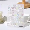 Celebridade da internet Adesivos de graffiti para unhas em relevo tridimensional dopamina linha amor rosto sorridente decorações adesivas coloridas para unhas
