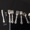 Miniaturas de casa de muñecas habitación de muñeca mini arcilla accesorios hechos a mano cuchillo tenedor llave