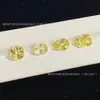 Pedras preciosas coloridas cultivadas em laboratório: Safiras amarelo-canário, pedras soltas em formato de pera, gemas coloridas cultivadas em laboratório com lapidação chama