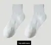 Meias Pretas e Brancas Cinzas de Algodão de Fibra Longa de Xinjiang, Meias Curtas para Outono e Inverno, Respiráveis, Absorventes de Suor, Resistentes a Odores, Meias de Algodão para Homens e Mulheres, Curtas, Médias e Longas