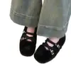 Zapatos casuales peludos de moda para mujer para otoño e invierno 2026, cálidos y forrados de felpa, que aumentan la altura, zapatos de algodón para exteriores