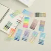 Marcador Classificador PET Notas Post-it Personalizado Translúcido Escrevível Combinação de Cores Fluorescentes Adesivo n-vezes Adesivo de Índice para Escritório