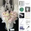Papel de regalo con forma de mariposa de cristal y sombra de flores, impermeable, transparente, con alas de mariposa rojas y celofán, para floristería.