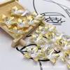 Horquilla para el Cabello con Flor de Glicinia de Perla Sintética Estampada en Oro con Borde Dorado Estilo Vintage Flor de Pétalo Hecha a Mano para Manualidades Accesorio para el Cabello