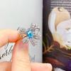 Celebrante de Internet Argyle Rosa Diamante Lazo Collar Anillo Arete Colgante Joyería de Alta Gama Súper Hada Mariposa Set
