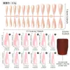 Uñas Postizas Wearable de Punta Larga Estilo Europeo y Americano para Comercio Exterior, Puntas de Uñas Falsas de Color Sólido Simples, Uñas Removibles de Alta Calidad