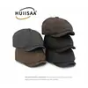 Gorra de lana de espiga para hombre estilo boina, nueva y cálida para otoño e invierno, estilo retro británico, gorra de boina para mujer