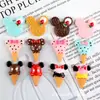 Accesorios de Resina de Helado, Conos de Mickey y Minnie, Materiales para Funda de Teléfono con Pegamento de Crema, Mini Crocs