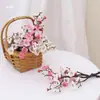 Ramo de Flor de Ameixa Simulado Flor de Ameixa de Cera Árvore Falsa Ornamento Arte com Flores Secas Bonsai Chinês Decoração de Estudo em Casa Adereço de Dança