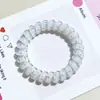 Presilha de Cabelo Cordão de Telefone de Bolinhas Rosa Pêssego Branco para Primavera e Verão, Corda de Cabelo Doce Colorida, Faixa de Cabelo Elástica Durável Fresca, Pulseira de Elástico