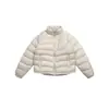 Jaqueta puffer feminina leve de inverno com capuz curta, jaqueta acolchoada, casaco quente repelente à água, jaqueta estilo esportivo 13806