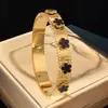 Pulsera de Acero de Titanio para Mujer, Pulsera de Pareja de Circonita de Alta Gama, Anillo Sencillo de Lujo Ligero con Incrustación de Diamante, Nueva Pulsera Versátil