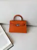 Bolsa 2026 Nuevo Estilo de Moda Segunda Generación Bolso Kelly 22cm Hebilla Plateada Primavera Verano Sentido de Alta Gama Bolso para Mujer Hombro Único Cruzado de Hombro Bolso de Mano