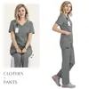 Traje de Trabajo de Manga Corta para Salón de Belleza y Clínica, Uniforme de Lavado a Mano para Mujer, Uniforme de Enfermera para Manejo de la Piel, Uniforme de Trabajo para Quirófano