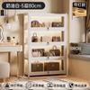 Vitrina para Bolsos con Cerradura e Iluminación Gabinete Acrílico Transparente Tres Lados Adornos Cosméticos Joyería Gabinete de Almacenamiento con Puerta abatible