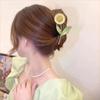 Horquilla de pelo con forma de girasol para mujer, estilo coreano de verano, de alta gama, con forma de tiburón
