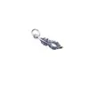 Colgante de pluma de pavo real de plata pura S925 charm de alas de ángel accesorio hecho a mano DIY para pulseras y collares