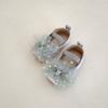 Zapatos de Bebé Suela Suave Antideslizantes Zapatos para Niños Pequeños Malla para Bebé Lazo de Perlas Anti-Caídas Color Sólido Zapatos de Princesa