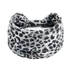 Diadema con Estampado de Leopardo, Cebra y Serpiente Europea y Americana Sexy para Mujer Diadema Elástica Nudo Diadema Deportiva