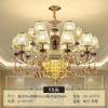 Lustre Duplex Grande Estilo Americano e Chinês Sala de Estar de Vila Escada Hall Loft Aberto Hotel Lâmpada de Cristal Europeu de Cerâmica