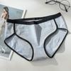 Calcinhas Femininas Estilo Japonês Novas Cintura Média Color Block Confortáveis de Algodão Respirável Levanta Bumbum Calcinhas para Jovens