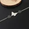 Joias Estilo Étnico Feitas à Mão Prata Miao Imitação Pulseira DIY Porta Vazio Base para Encaixe Acabamento Borboleta Pequena Coração Ornamentos de Mão