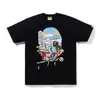 260g Marca de Moda Venta al por Mayor Transfronteriza Camiseta Pesada Bape Cabeza de Mono Tiburón