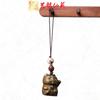 Yiming Xianyuan Cadena para Teléfono Móvil Colgante Elefante Sándalo Llavero de Coche Colgante Tallado Regalo Lindo para Hombres y Mujeres