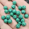 Contas de Abóbora Turquesa Imitação, Contas Soltas de Jade Imitação, Contas Redondas de Cabacinho da Sorte de 8mm, Acessórios para Joias DIY, Contas Artesanais